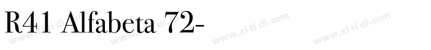 R41 Alfabeta 72字体转换